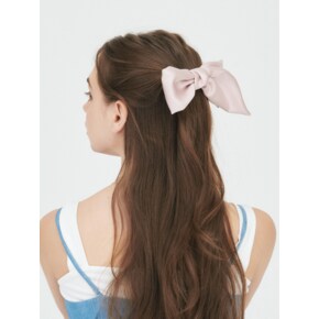 Baby-pink Side Ribbon Hair Clip Ia110