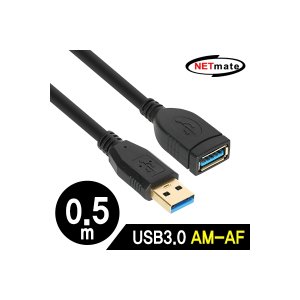 엠지솔루션 강원전자 NETmate NM-UF305BKZ USB3.0 연장 AM-AF 케이블 0.5m (블랙)