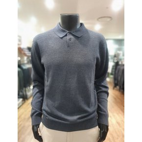 WSY3-W T 40-ANY 24년 F/W 네이비 피케티셔츠 스타일 베이직 니트 (P003373379)