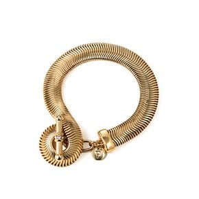 Pleats Chain Loop Bracelet