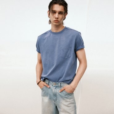 노이어 25SS 코튼 피그먼트 포켓 티셔츠 N25STS16 (4color)