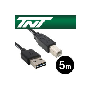 엠지솔루션 (TNT) USB2.0 양면인식 AM-BM 케이블 5M, NM-TNTR02