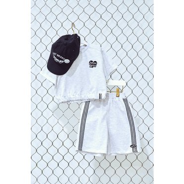 티파니 백멜란 크롭 TS/백멜란 트레이닝 PT 세트(T52KCT070 /T52KCP050)