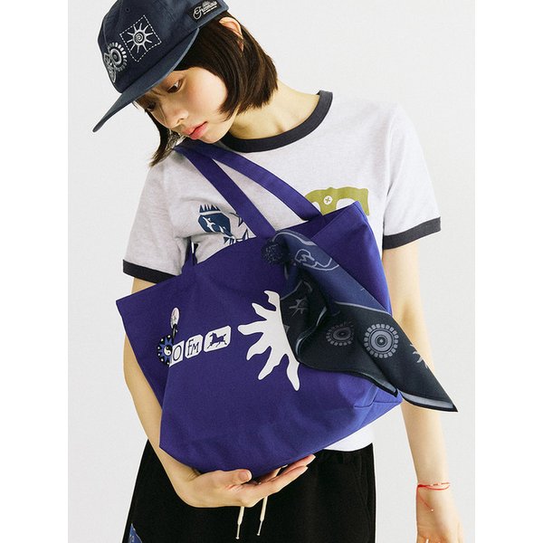 번 스탬프 토트백 [블루]