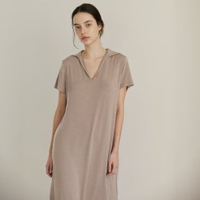 브리즈 칼라 드레스 - 딥베이지