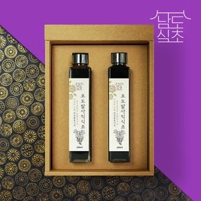 [명절 후 배송] 하화숙 발효 포도 발사믹식초 선물세트 (2병x200ml)