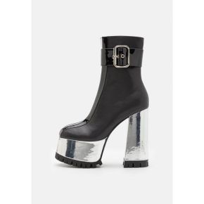 4996181 Jeffrey Campbell ROBOTIC - High heeled ankle boots black/silver metallic