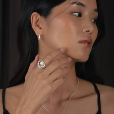서림아트 Natural Clear Quartz Iconic Ring