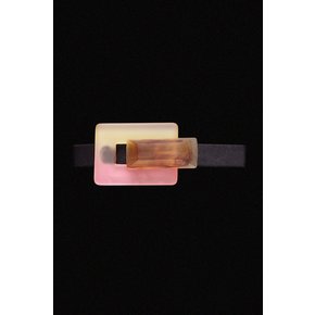 Matte Square Barrette Clip - Pink