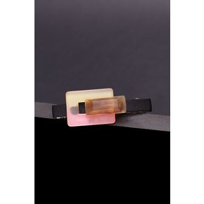 Matte Square Barrette Clip - Pink