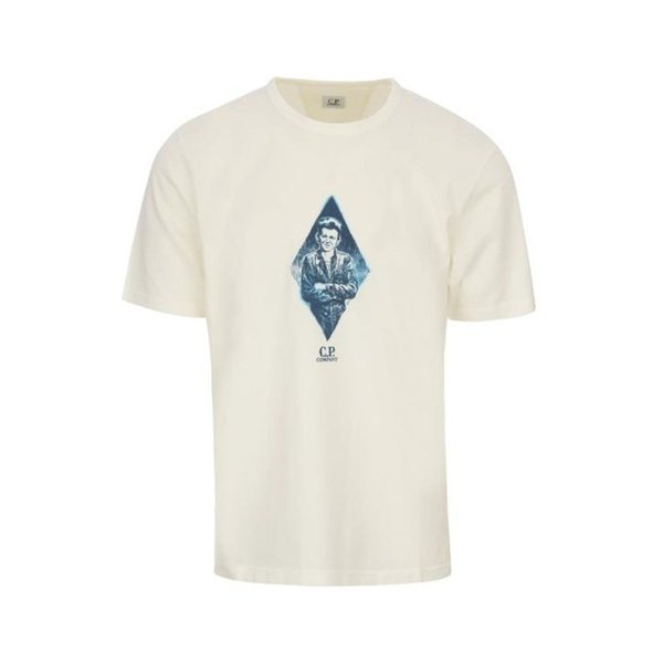 26SS 씨피 컴퍼니 반팔 티셔츠 20CMTS266A 110656W 103 GAUZE WHITE DOM