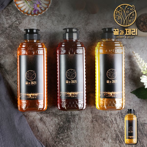 [꿀과제리]100% 자연산 프리미엄 천연 꿀 3종세트(아카시아+야생화+밤)500g