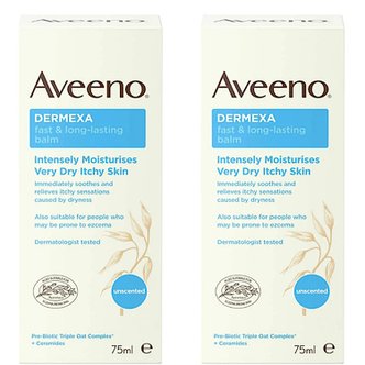  아비노 더멕사 패스트 앤 롱 라스팅 밤 건성 크림 Aveeno Dermexa Balm 75ml 2개