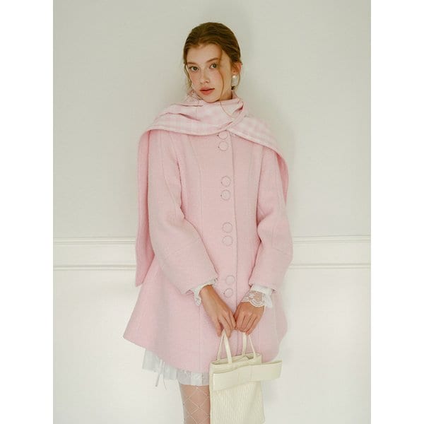 Cest_Scarf slim half coat