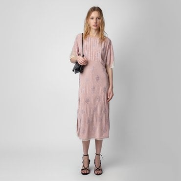 쟈딕앤볼테르 실크 원피스 Rey Silk Jacquard Dress ZE4SFCTWD012Z30