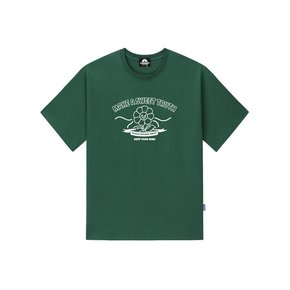 WAVE FLOWER T-SHIRTS - GREEN