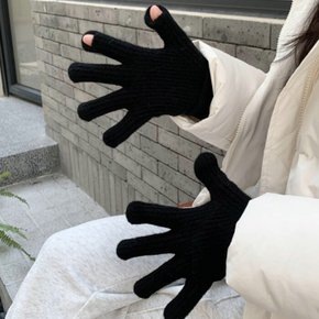 / 롱 핑거홀 스마트 터치 니트 겨울 장갑 LM_0508