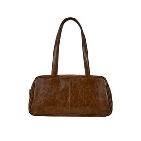 Trapezoid Baguette Shoulder Bag (crack)(brown)