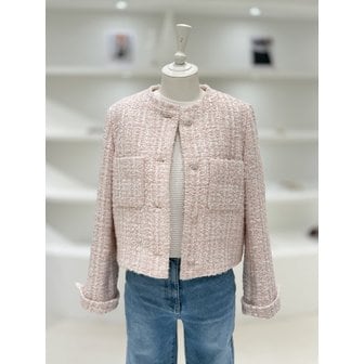 듀엘 [여주점] 라운드넥 트위드 크롭 자켓 (L251PSF013)