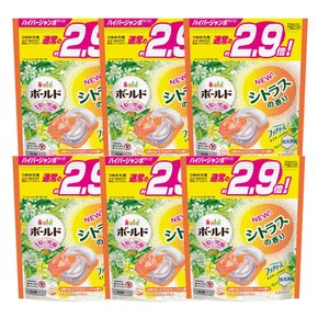 [정식 수입제품] 보르도 일본 캡슐 세탁 세제 4D젤볼 오렌지 시트러스 32개입 x 6팩