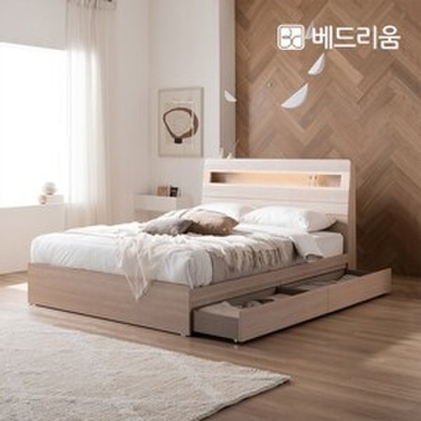 금성침대 베드리움 NEW 스마트메이트 편백 LED 수납침대(Q)-NEW 코지슬립 유로탑