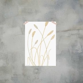 일러스트포스터 Bunny Grass 01 A4사이즈