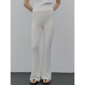 레이어드 골지 팬츠_White