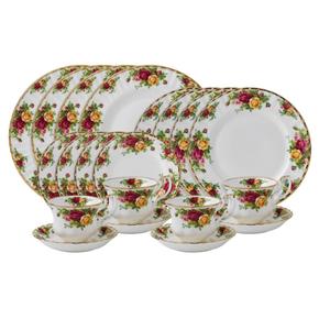 [해외직구] ROYAL ALBERT 로얄알버트 올드 컨트리 로즈 찻잔 접시 디너 20피스세트