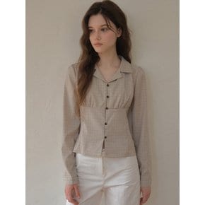 Vintage Check Long Sleeve Shirt_Beige(O26SH02)