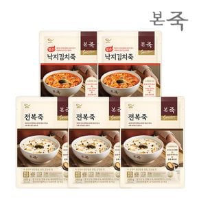 [본죽] 시그니처 파우치죽 200g 2종 5팩 SET(전복3+낙지김치2)[31180364]