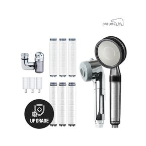 디클린 히든필터뷰어 주방용헤드+샤워기+항균 플러스 리필필터(3개입) +필터탭 SET