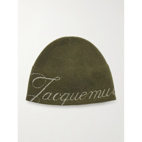 아틀리에 로고 자카드 니트 비니 46376663162968017