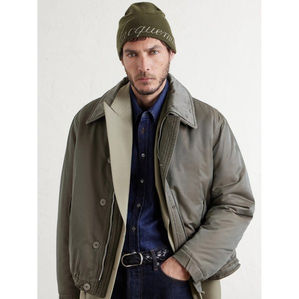 아틀리에 로고 자카드 니트 비니 46376663162968017