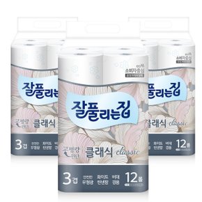 A 잘풀리는집 깨끗한3겹화이트 27m 12롤 3팩