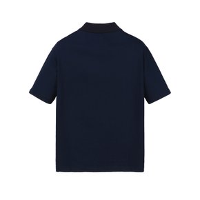 [24SS] 블랙 피케 조직 니트 카라 티셔츠 JNTS4B006BK