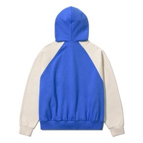 CURVED LOGO RAGLAN HOODIE_BLUE