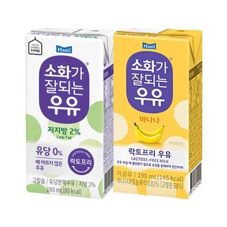 매일 소화가잘되는 저지방우유 +소잘 바나나우유 190ml 48팩_P308933252