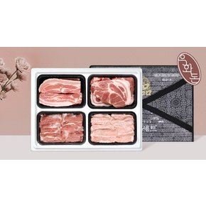 [냉장][우화돈]프리미엄 보성녹돈 한돈선물세트 특선 7호 1.6kg (삼겹400g/목살400g/가브리400g/항정400g)