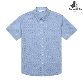 남성 잔무늬 반소매 셔츠 6104GZUC_SKY BLUE