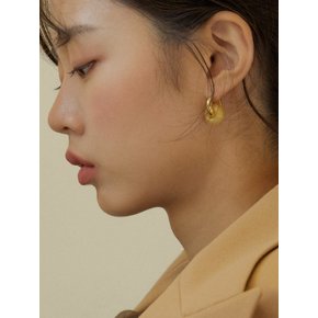 Gemstone hoop earrings(젬스톤후프귀걸이)