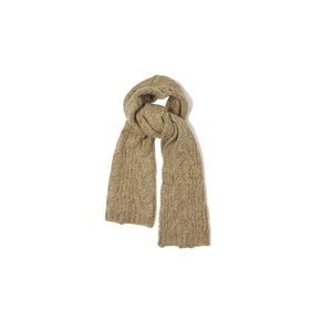 SIAC3018 mohair cable muffler_Khaki brown