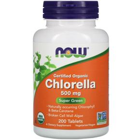 미국직구 NOW Foods 나우푸드 클로렐라 500mg 슈퍼 그린 Chlorella 200정