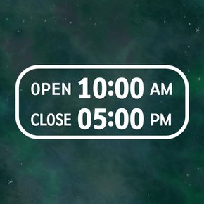 오픈클로즈 영업시간 스티커 LMST-055 라운드 가로