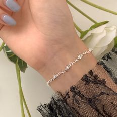 (925 Silver) Flower bracelet C 04