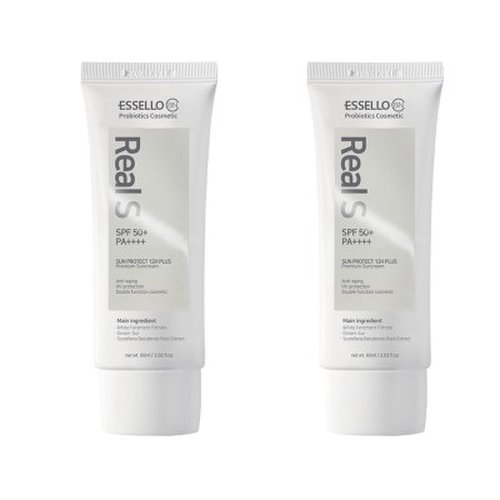 에쎌로 리얼선프로텍트 SPF50+ 유기자차 톤업 썬크림 60ml+60ml 3