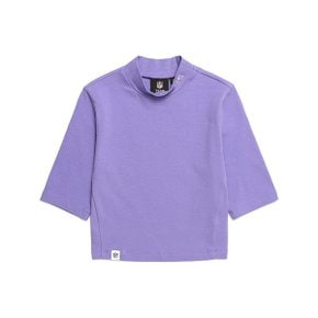 F212WTS602 우먼 하프넥 숏슬리브 탑 PURPLE_P340438416