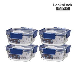 [본사] Locknlock 탑클라스정사각 750ml x4 (342639 x4)