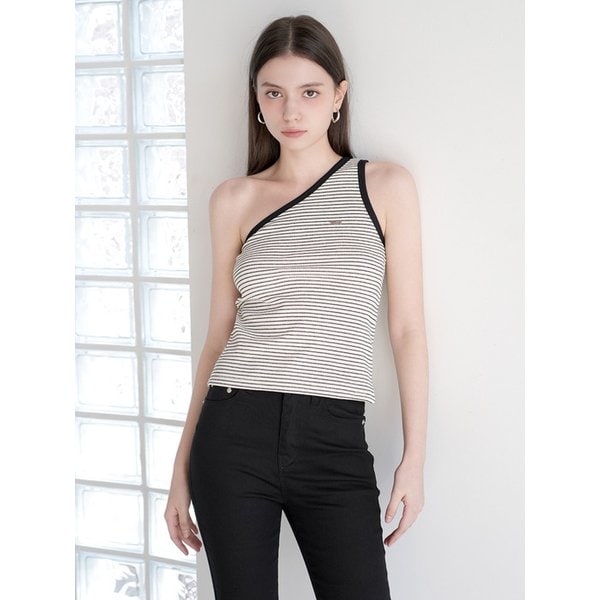 WT-27 ONE-SHOULDER SLEEVELESS (2COLORS)
