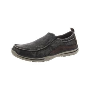 5361250 Skechers Elected Drigo Mens Canvas Memory Foam Loafers