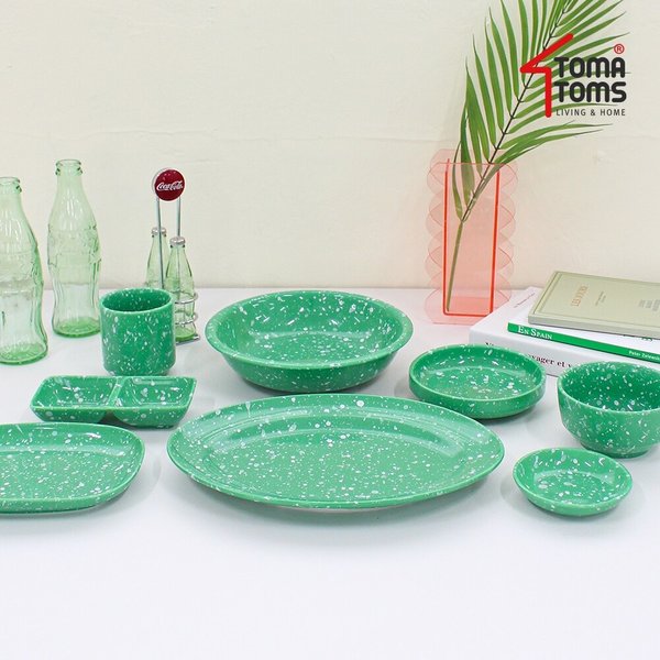 [토마톰스]뉴트로 도자기 분식그릇 풀세트